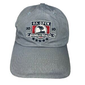 U.S. Open 2010 Pebble Beach USGA Member Cap Adults Gray Strap back Embroidered